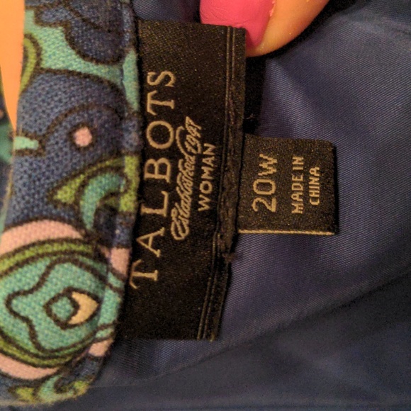 NWOT Talbots Woman Midi Skirt Size 20W Paisley Lined Hidden Back Zipper - Picture 11 of 12